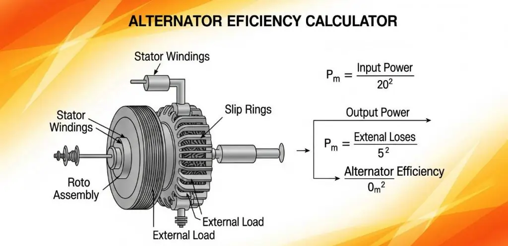 Alternator Efficiency Calculator Diagram